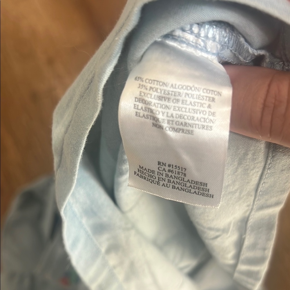 Blue chambray Dress with Floral Embroidery - Picture 4 of 5